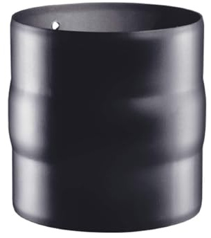 ALLINOX Manicotto MM Maschio/Maschio Acciaio Nero 2 mm Raccordo Canna Fumaria Per Stufa A Legna (DN 120)