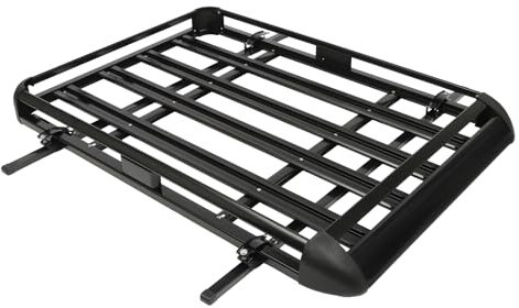 Universal Dachgepäckträger, 160×100×13 cm, Schwarz Einstellbare Dachkorb Auto Aluminium Korb bis 150 kg Fracht Relingträger, Leichtes Regal Auto Universal Gepäckkorb für SUV-Universalmodelle Geeignet