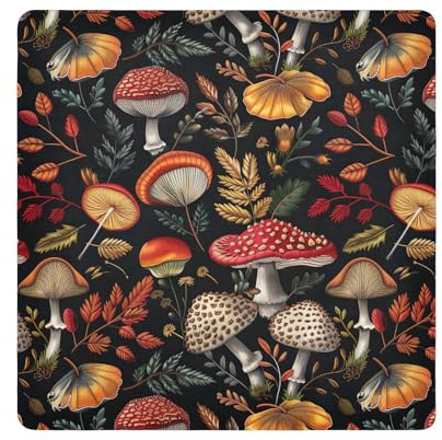 ODAWA Chiffon auto-adhésif multi-usages Motif champignons vintage 55,1 x 55,1 cm