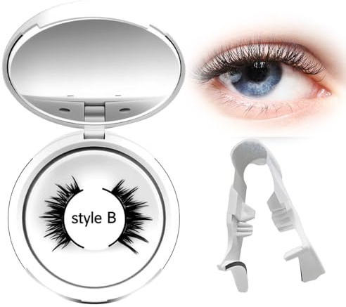 Pestañas Magnéticas con Aplicador,Pestañas Postizas Magnéticas Naturales y Reutilizables,Sin Pegamento,Fáciles de Colocar,Efecto Voluminoso y Duradero,Resistentes al Agua
