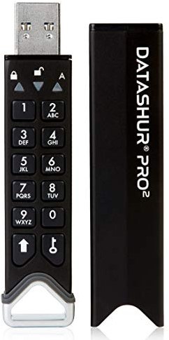 iStorage datAshur PRO2 4 Go - Clé USB sécurisée - Certifié FIPS 140-2 niveau 3 - Protégé par mot de passe - Résistant à la poussière et à l'eau