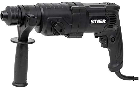 STIER Bohrhammer SHB-T-4900, Hammerbohrer, 800 W, 3,3 J, 0-4900 Schläge/Min, SDS-Plus Aufnahme, 37,0 cm - 9,1 cm - 21,7 cm