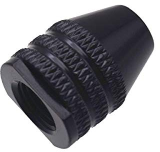 Mini portabrocas de 3 mandíbulas, 0,3-3,2 mm Universal Chuck Mini adaptador de destornillador sin llave de cambio rápido (M8 x 0,75 mm corto)