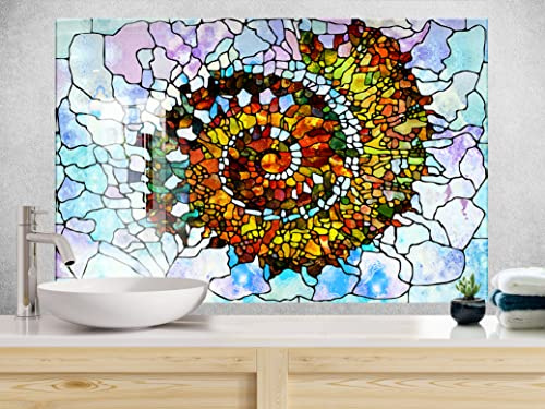 Myphotostation Spritzschutz für gebeizte Fliesen, gehärtetes Glas, 59,9 x 30,5 cm (B x H), fraktaler Spritzschutz für Küche, Dekor, Badezimmer, Wandschutz, Herd, Spritzschutz