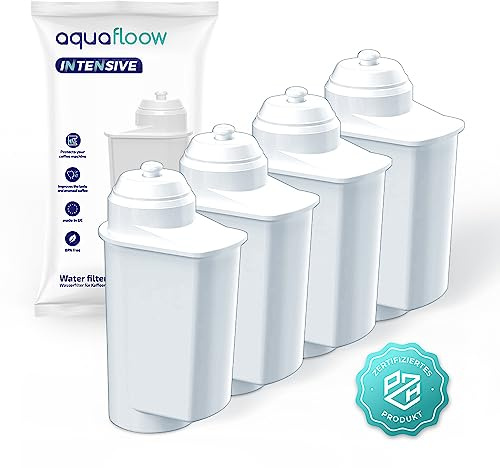 Aquafloow 4x Ersättning för Vattenfilter för Kaffebryggare Siemens EQ-serien, Brita Intenza | Kompatibel med Siemens EQ Series, EQ 6, TCZ7003 & Bosch 12008246 | Ersättningsvattenfilter Brita Intenza