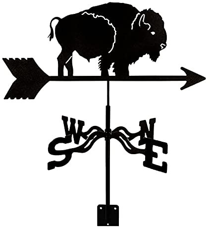 Wetterfahne Für Den Garten, Wetterhahn Mit Tiersilhouetten, Robuste Windfahne Aus Edelstahl, Wetterfahne, Windrichtungsanzeiger Für Die Dachmontage Im Freien, Hof – Yak