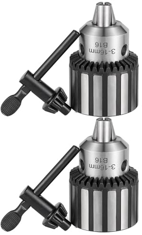 Spactz 2 x Bohrfutter für Magnetbohrmaschine HD Chuck HEAVY DUTY 5/8 (16 mm) für Ein-Säulenbohrer (B16)