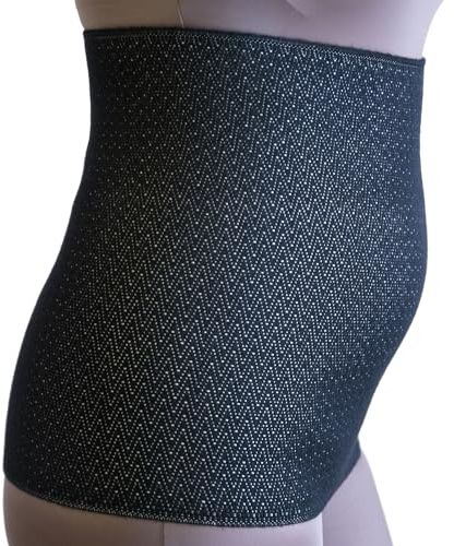 BODYPERFECT Nierenwärmer Herren und Damen, Wärmegürtel, Rückenwärmer Herren Nierengurt, Nierenschutz, Thermo Gurt, Leibwärmer aus Wolle (Schwarz,M)