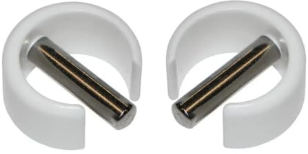 cyclingcolors 2x Clip de fixation avec goupille Ø 3mm pour manivelle volet roulant Ø 10mm extérieur couleur blanc Fenêtre Store Ouverture Fermeture Clipsage