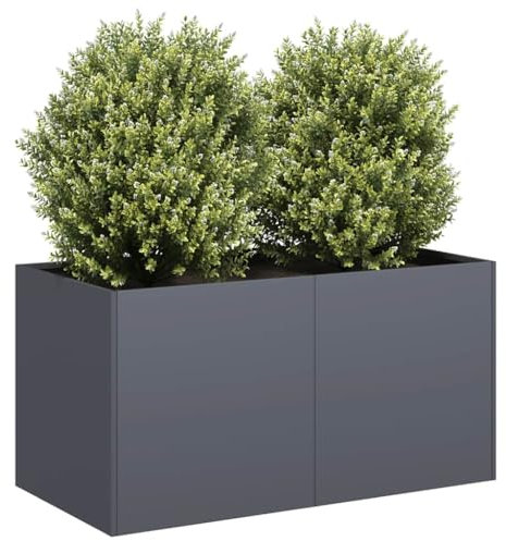 Xichuzi Jardinera de Acero Laminado en frío Antracita 80x40x40 cm, Huerto Urbano Terraza, Jardineras Exterior, Jardineria Maceteros, Mesa De Cultivo, Huerto En Casa - 860670