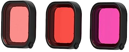 Hemobllo 3pcs Diving Filter for Action Camera Underwater Lens Cover Compatible with Waterproof Housing for Underwater Photography Random Color