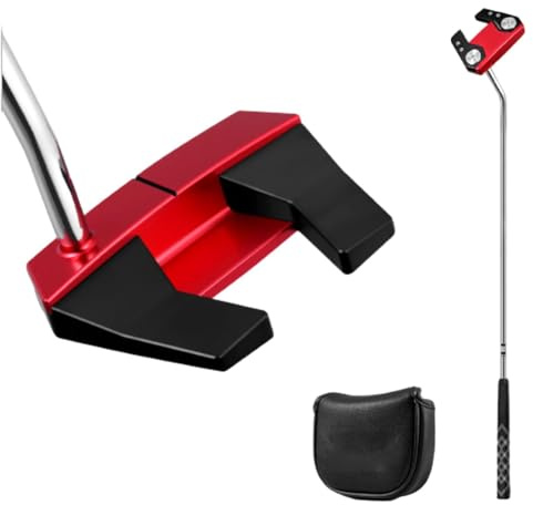 Tewzafiya Putter de golf para hombre, putter de golf para hombres, para jugadores diestros o zurdos, putter de golf de dos vías para diestros o zurdos, putter para práctica de golf