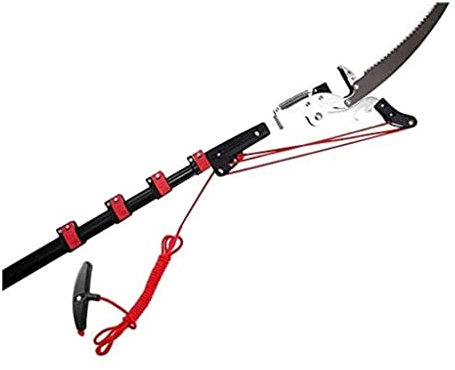 Podadora telescópica de pértiga - Podadora de árboles Extensible de 5,5 m con Cuchilla de Acero | Ideal para jardinería, paisajismo y poda de Ramas | Diseño de Varilla y Cable de Nailon Dura