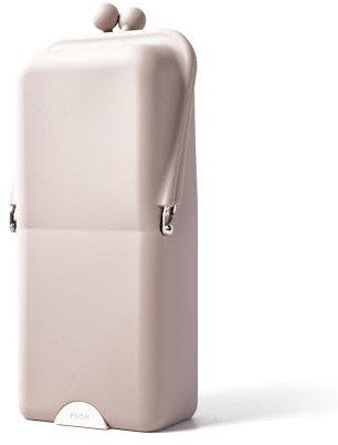 APT 1101 Makeup Brush Holder Travel Cosmetic Bag with Suction Base, Portable Cosmetic Organizer for Travel & Home, Organizer for Brushes, Beauty Tools & Accessories (Oatmeal)