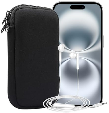 DOKRIN Fundas calcetín para móviles，Bolsa para teléfono móvil, bolsa de almacenamiento para disco duro móvil, bolsa antipolvo, bolsa portátil con cremallera para teléfono móvil