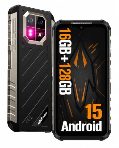 Ulefone Armor 22 Smartphone, bruchsicher, Android 15, 16 GB RAM + 128 GB ROM/512 GB TF, Display 6,58 Zoll FHD+ 120 Hz, Nachtkamera 64 MP, Akku 6600 mAh 33 W, 4G Dual SIM/NFC/IP69K Telefon, wasserdicht