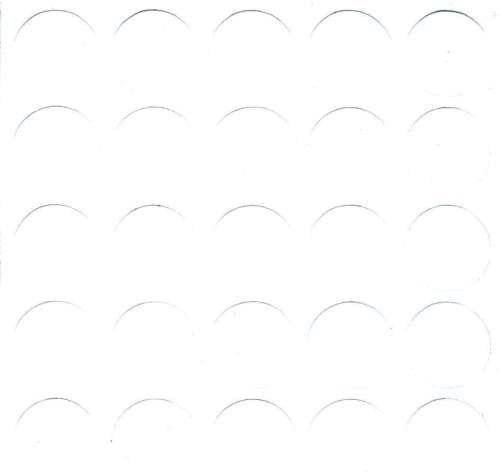 1 Sheet (25 caps) Self Adhesive Decorative Screw Cover Caps 14mm (320 White)