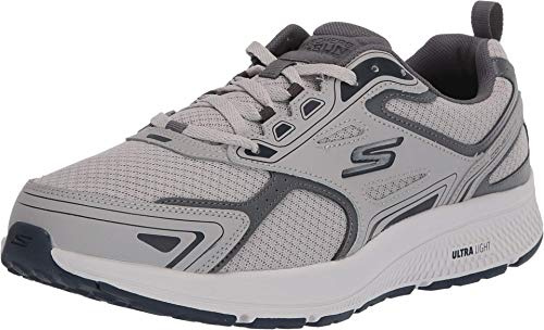 Skechers herr Go Run Consistent Sneaker, Grå marinblå, 10 UK X-Wide