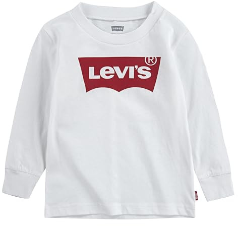 Levi's Lvb L/S Batwing Tee 6e8646, Maglietta a manica lunga Bambini e ragazzi, Bianco, 18 mesi