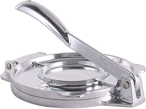 Tortilla-Presse Tortilla-Maschine Antihaft-Edelstahl-Maismehl-Teig-Messgerät Küchenpresse Kochzubehör für mexikanische Taco-Pizza-silver