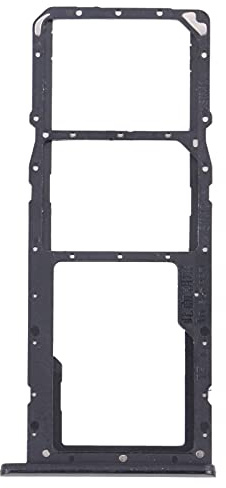 senza marchio Chariot plateau de logement tray compatible pour OPPO Realme C21 / Realme C21Y RMX3201 / RMX3261 / C20 porte carte nano Sim1+ SIM 2 + fente fente carte mémoire Micro SD (Black), noir