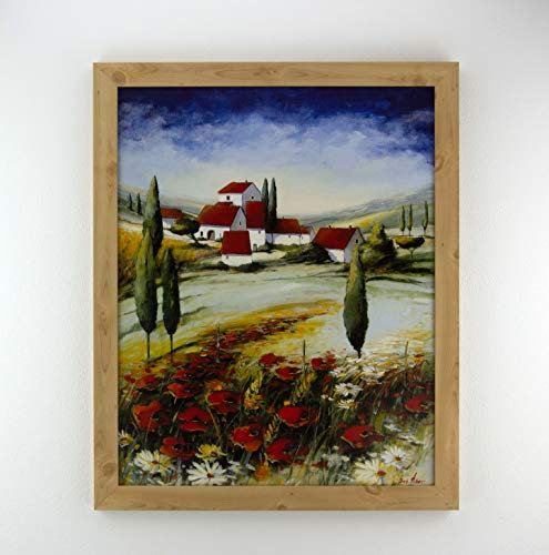 Bilderrahmen Orion Fichte Dekor 30 x 90 cm kantig Panorama modern stabil eckig hochwertig preiswert mit klarem Kunstglas