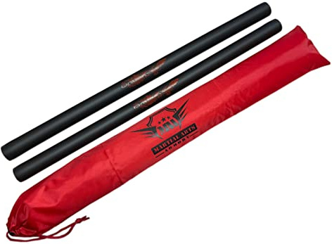 Martial Arts Armory Red Dragon Foam Padded Escrima Sticks with Carry Bag Case - Pair (26)