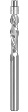 1 x 6 mm Schaft, Hartmetall-Lager, geführt, zwei Rillen, bündige Frässtifte für Holzbearbeitung, Fräser, Schaftfräser (Kompressionsschneider)