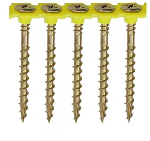 TIMCO Solo Collated Chipboard & Woodscrews - PH - Double Countersunk - Yellow - Box of 1000-55SCOLY
