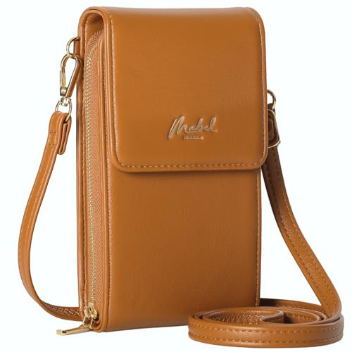 Mabel London Becky Crossbody Phone Bag - Vegan Leather Mini Purse with Adjustable Strap, Compact Wallet for Women - Fits Smartphones Up to 6.7 Inches - Perfect bag for Her