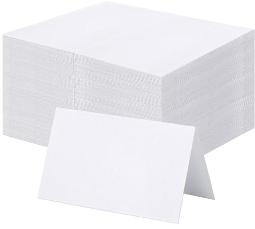 120 Pcs Premium Place Cards, 2x3.5in Small Tent Cards, Blank Fillable Banquet Seat Card, Name Card, Escort Cards, Table Card, Wedding Place Cards for Wedding, Table, Dinner Parties