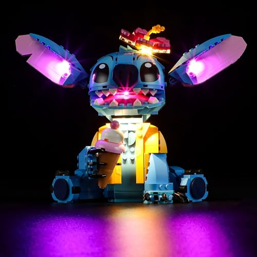 GEAMENT Jeu De Lumières Compatible avec Lego Stitch - Kit D'éclairage LED pour 43249 (Modèle de Bloc Non Inclus)