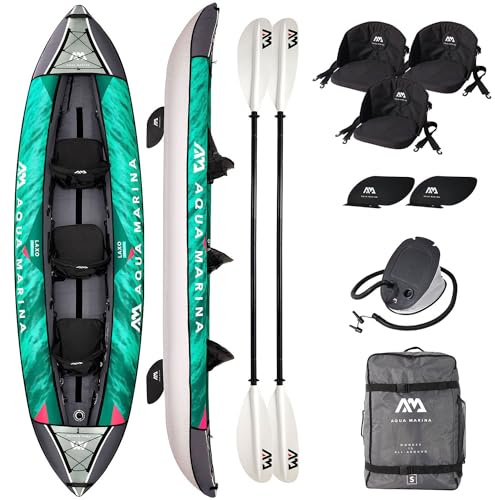 Campsup Aqua Marina kajak aufblasbar | Inflatable 1-3 Personen Kayak LAXO | Technologie: I-Beam (LAXO-380)