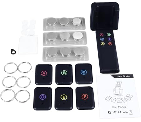 Trova Chiavi Wireless, Cerca 6 Chiavi con Suono, Segnale Acustico Forte da 80 DB, Tracciamento a Lungo Raggio Fino a 30 M, Rilevatore di Perdita Intelligente Wireless Per Trovare Chiavi del Portafogli