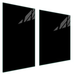 DarHaus Plaque de recouvrement, 40 x 52 cm je 60x52 cm, en verre, pour cuisinières électrique, à induction ; convient comme décoration, protection anti-éclaboussures ou planche à découper, Noire
