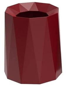 DZYHFCO Corbeille à papier de 10 L - Pour la maison, le salon, l'intérieur - Grande poubelle créative - Pour bureau, bureau (rouge)
