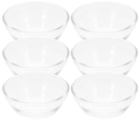 Yardwe Lot de 6 mini bols en verre transparent réutilisables 6 cm