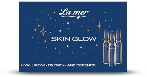 La mer Skin Glow | Ampullen-Set | Weihnachts-Set | Mit Hyaluron - Oxygen - Age Defence Ampulle | Algenextrakt spendet Feuchtigkeit | Für ein glatteres Aussehen