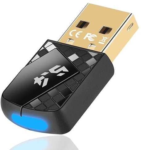 Adattatore Bluetooth 5.4 USB per PC, Bluetooth Dongle USB Adattatore Bluetooth Stick (EDR & BLE) per Desktop, Laptop, Auricolari, Tastiera, Mouse supporta Windows 11/10/8.1/7 (BT544)