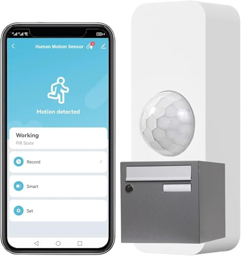 Rilevatore di movimento WiFi per cassetta postale o altri