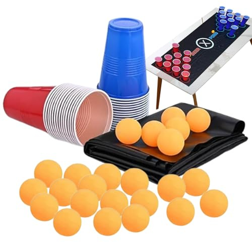 Generiskt drickspel för vuxna | Partyspel bordtennis spel – roligt för par vuxna män kvinnor på evenemang gruppaktiviteter födelsedagsfest bar