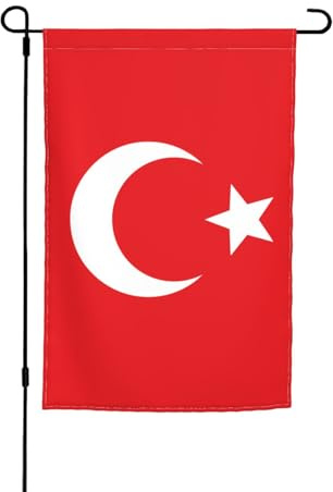 TYUMH Bandiera della Turchia stampata da giardino, 30,5 x 45,7 cm, bandiera decorativa per l'uso in cortili, giardini, vasi di fiori e balconi