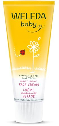 WELEDA - Crème hydratante Visage au Calendula bio sans parfum - 50 ml - Hydrate et nourrit - Pour la peau délicate des bébés, dès la naissance - NATRUE - 50 ml