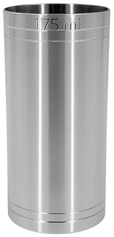 Chabrias Ltd Single 175ml Premium Stainless Steel Silver Thimble Measure Barware Professional Spirit Measuring Cups, Home Bars, Cocktail Stations & Bartenders, CE Marked