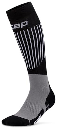 CEP ULTRALIGHT SKISOCKEN HERREN TALL 3.0 – Leichte Ski Socks für präzises Fahrgefühl – Atmungsaktive Skistrümpfe Herren mit optimaler Passform - Black/Grey, IV