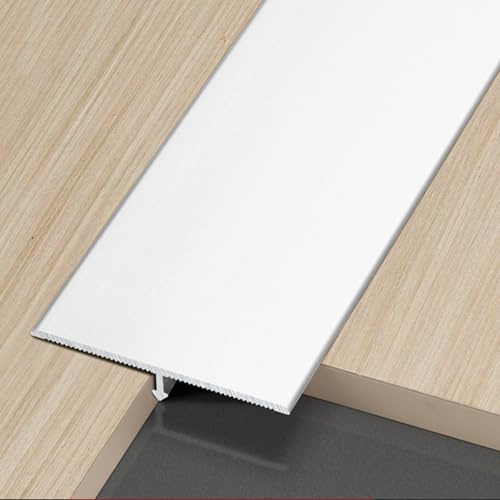 3pcs*90cm Metall T-BodenÜbergangsleisten - Aluminium Profil Leisten Für Türschwellen Fugen Übergänge Zwischen Laminat Und Fliesenböden Wandfugen Dekorleisten(Weiß,W 5cm)
