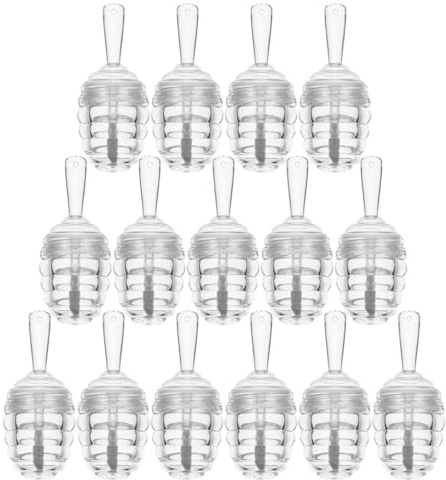 VILLCASE Lot de 15 Tubes Vides pour Brillant à Lèvres Forme Nid d'Abeille Plastique Transparent Réutilisables et Étanches Contenants Miniatures pour Maquillage DIY et Remplissage Facile