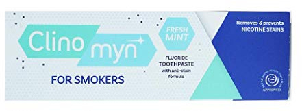 Clinomyn AntiStain Fluoride Toothpaste for Smokers, White, Mint, 2 Millilitre, (Pack of 2)