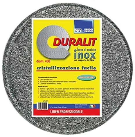 PARODI & PARODI - Disques de Polissage pour sols en marbre, Disque breveté avec Polissage en Laine d'acier Inoxydable, disques de Nettoyage de sols industriels
