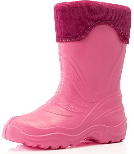 Ladeheid Botas de goma térmicas Eva para niños, ligeras, forradas LA-861, Rosa1025 Rosa, 34/35 EU